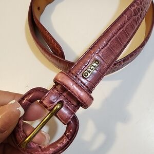 LAUREN RALPH LAUREN Women's Pink Italian Leather Fits L